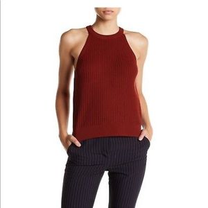 Theory Knit Tank Top in Burnt Paprika Size L.